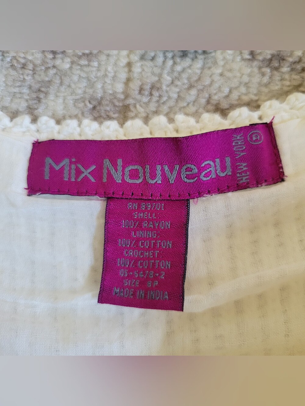 Mix Nouveau | Vintage White Knit & Tiered Boho Dress - Picture 8 of 8